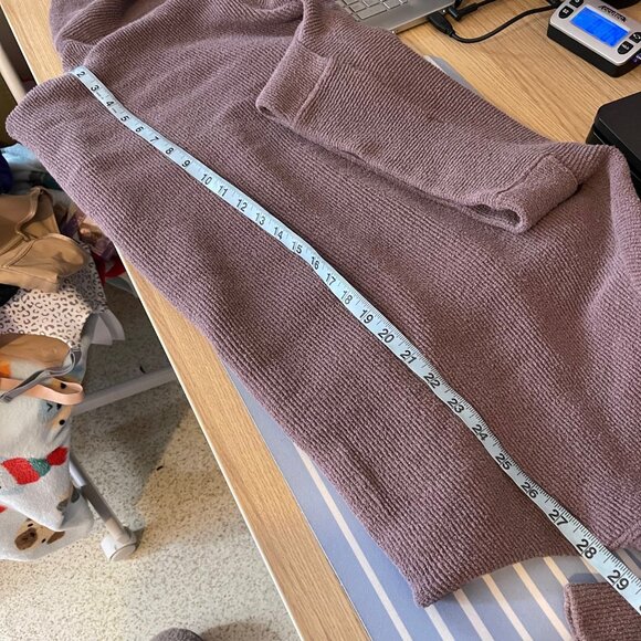 Free People Large Ottoman Slouchy Ribbed Mock Neck Sweater Tunic In Nutmeg X - Picture 9 of 10